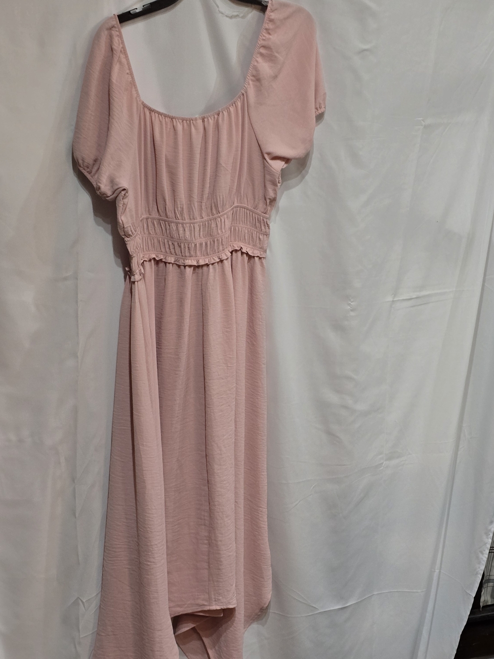 Derek Heart XL Dress Dusty Pink w/Smocked Waist Sweetheart Neckline Cottagecore - Picture 4 of 6